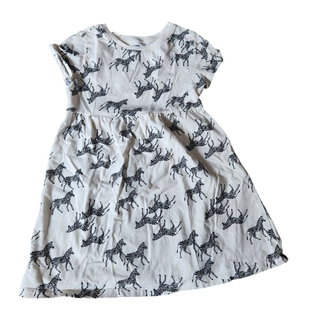 Old Navy Girl's Short Sleeve Zebra Dress Size 3T